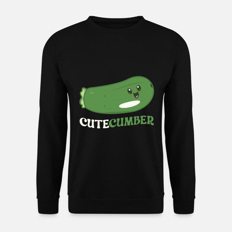 Cutecumber Vegetarisches Gemüse Vegane Gurke - Unisex Pullover - Schwarz
