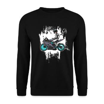 Motorcycle Lifestyle / Motorrad / Motorräder biker - Unisex Pullover - Schwarz - Vorne - Alina (178cm) & Michal (187cm)