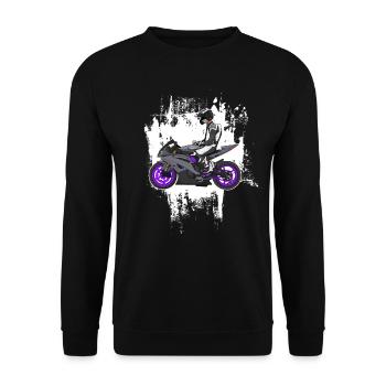 Motorcycle Lifestyle / Motorcycle / Motorcycles biker - Unisex Sweatshirt - black - Front - Alina (178cm) & Michal (187cm)