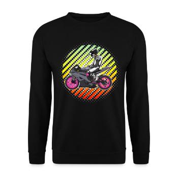 Motorcycle Lifestyle / Motorcycle / Motorcycles biker - Unisex Sweatshirt - black - Front - Alina (178cm) & Michal (187cm)
