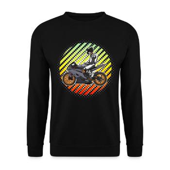 Motorcycle Lifestyle / Motorcycle / Motorcycles biker - Unisex Sweatshirt - black - Front - Alina (178cm) & Michal (187cm)