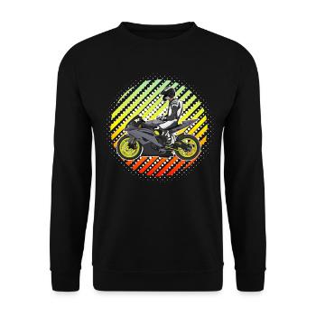 Motorcycle Lifestyle / Motorcycle / Motorcycles biker - Unisex Sweatshirt - black - Front - Alina (178cm) & Michal (187cm)