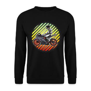 Motorcycle Lifestyle / Motorcycle / Motorcycles biker - Unisex Sweatshirt - black - Front - Alina (178cm) & Michal (187cm)