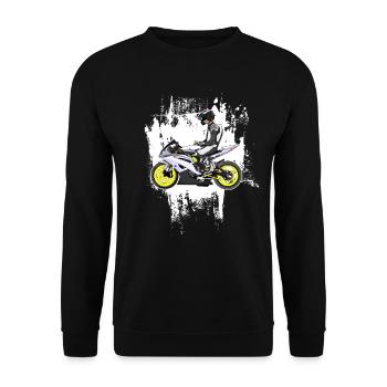 Motorcycle Lifestyle / Motorcycle / Motorcycles biker - Unisex Sweatshirt - black - Front - Alina (178cm) & Michal (187cm)