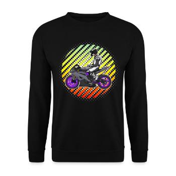 Motorcycle Lifestyle / Motorrad / Motorräder biker - Unisex Pullover - Schwarz - Vorne - Alina (178cm) & Michal (187cm)