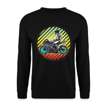 Motorcycle Lifestyle / Motorcycle / Motorcycles biker - Unisex Sweatshirt - black - Front - Alina (178cm) & Michal (187cm)
