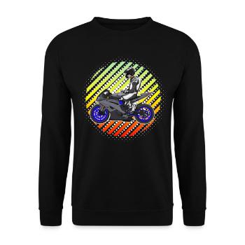 Motorcycle Lifestyle / Motorcycle / Motorcycles biker - Unisex Sweatshirt - black - Front - Alina (178cm) & Michal (187cm)