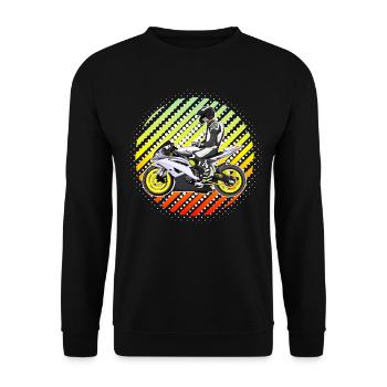 Motorcycle Lifestyle / Motorcycle / Motorcycles biker - Unisex Sweatshirt - black - Front - Alina (178cm) & Michal (187cm)