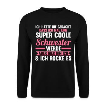 Geschwister Familie Schwestern Schwester - Unisex Pullover - Schwarz - Vorne - Alina (178cm) & Michal (187cm)