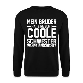 Geschwister Familie Schwestern Schwester - Unisex Pullover - Schwarz - Vorne - Alina (178cm) & Michal (187cm)