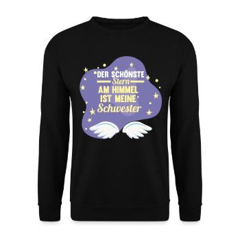 Geschwister Familie Schwestern Schwester - Unisex Pullover - Schwarz - Vorne - Alina (178cm) & Michal (187cm)