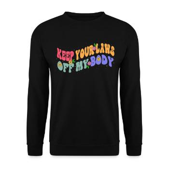 Gardez vos lois hors de mon corps Fleuriste Fleuriste Jardinier - Sweat-shirt Unisexe - noir - Devant - Alina (178cm) & Michal (187cm)