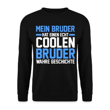 Geschwister Familie Brüder Bruder - Unisex Pullover - Schwarz - Vorne - Alina (178cm) & Michal (187cm)