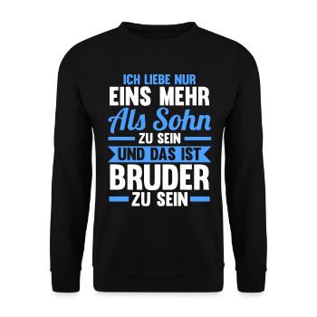 Geschwister Familie Brüder Bruder - Unisex Pullover - Schwarz - Vorne - Alina (178cm) & Michal (187cm)