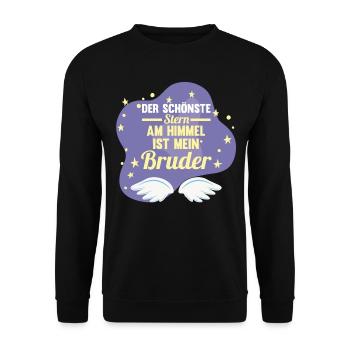 Geschwister Familie Brüder Bruder - Unisex Pullover - Schwarz - Vorne - Alina (178cm) & Michal (187cm)