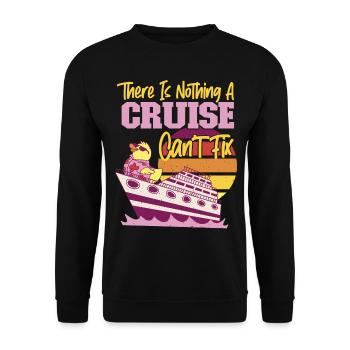 Cruise Ship Vacation There Is - Unisex Sweatshirt - black - Front - Alina (178cm) & Michal (187cm)