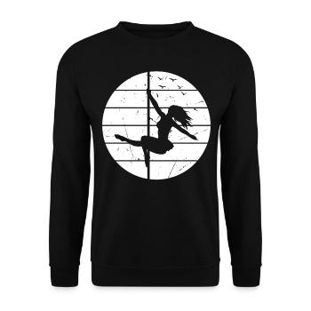 Pole Dance Girls Pole Dancing - Pole Dance - Unisex Pullover - Schwarz - Vorne - Alina (178cm) & Michal (187cm)
