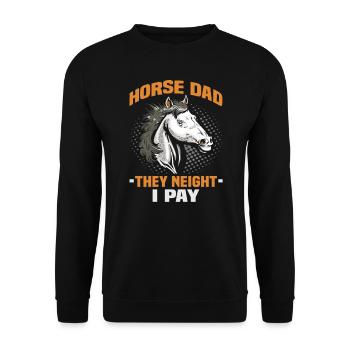 Equestrian and equestrian design for horse lovers - Unisex Sweatshirt - black - Front - Alina (178cm) & Michal (187cm)
