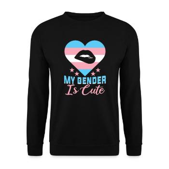 Bisexell Transgender Pride Day LGBT - Unisex Pullover - Schwarz - Vorne - Alina (178cm) & Michal (187cm)