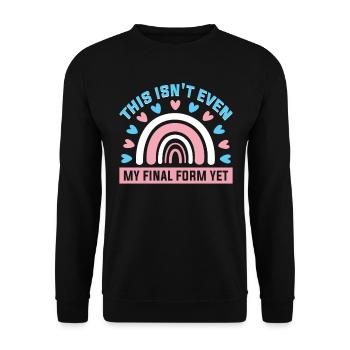 Bisexuell Transgender Pride Day LGBT - Unisex Pullover - Schwarz - Vorne - Alina (178cm) & Michal (187cm)