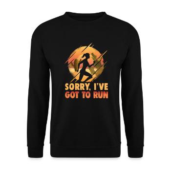 Running Marathon Runner Running - Unisex Sweatshirt - black - Front - Alina (178cm) & Michal (187cm)