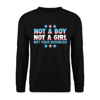 Bisexell Transgender Pride Day LGBT - Unisex Pullover - Schwarz - Vorne - Alina (178cm) & Michal (187cm)