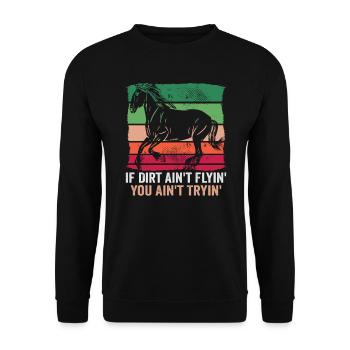 Design équestre et équestre pour les amoureux des chevaux - Sweat-shirt Unisexe - noir - Devant - Alina (178cm) & Michal (187cm)