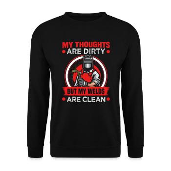 Welder slogan design for metal workers - Unisex Sweatshirt - black - Front - Alina (178cm) & Michal (187cm)