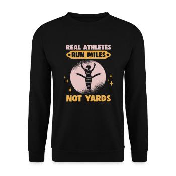 Running Marathon Runner Running - Sweat-shirt Unisexe - noir - Devant - Alina (178cm) & Michal (187cm)