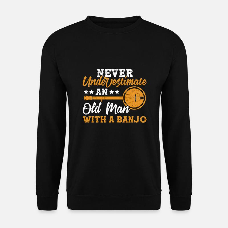 Old man with a - Unisex Sweatshirt - black