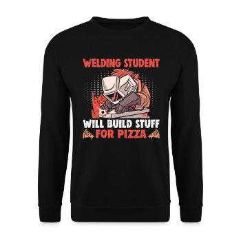 Welder slogan design for metal workers - Unisex Sweatshirt - black - Front - Alina (178cm) & Michal (187cm)