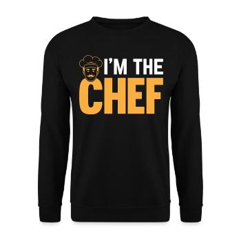 Funny Cooking Chef - I'm The Chef - Unisex Sweatshirt - black - Front - Alina (178cm) & Michal (187cm)