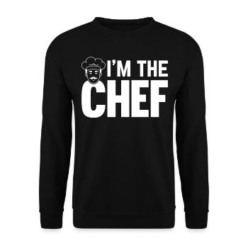 Funny Cook Chef Cooking Chef Chef's Hat - I'm The - Unisex Sweatshirt - black - Front - Alina (178cm) & Michal (187cm)