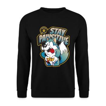Gaming - Dog gaming stay pawsitive - Unisex Pullover - Schwarz - Vorne - Alina (178cm) & Michal (187cm)