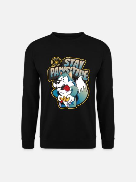 Gaming - Dog gaming stay pawsitive - Unisex Sweatshirt - black