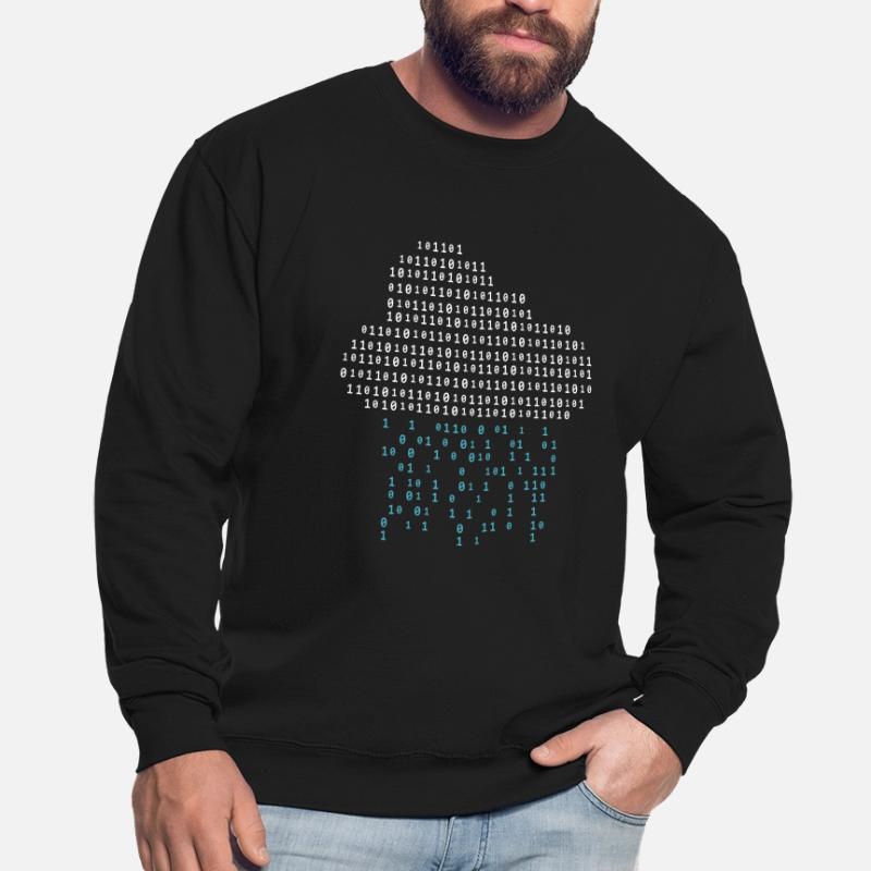 Programmer - binary code cloud rain Unisex Sweatshirt