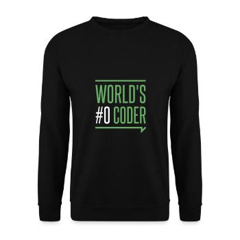 Programmer - creators coders world's #0 coder - Unisex Sweatshirt - black - Front - Alina (178cm) & Michal (187cm)