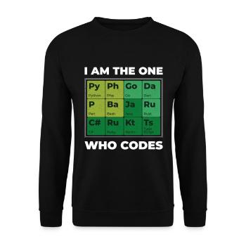 Programmer - I am the one who codes - Unisex Sweatshirt - black - Front - Alina (178cm) & Michal (187cm)