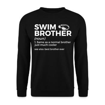 Schwimmer Schwimmen Spruch - Unisex Pullover - Schwarz - Vorne - Alina (178cm) & Michal (187cm)