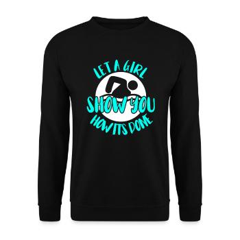 Nageur Nageant Dicton - Sweat-shirt Unisexe - noir - Devant - Alina (178cm) & Michal (187cm)