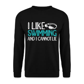 Nageur Nageant Dicton - Sweat-shirt Unisexe - noir - Devant - Alina (178cm) & Michal (187cm)