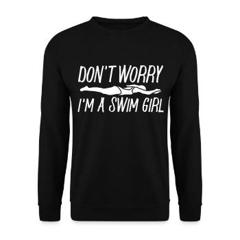 Nageur Nageant Dicton - Sweat-shirt Unisexe - noir - Devant - Alina (178cm) & Michal (187cm)