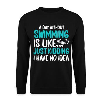Nageur Nageant Dicton - Sweat-shirt Unisexe - noir - Devant - Alina (178cm) & Michal (187cm)