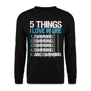 Nageur Nageant Dicton - Sweat-shirt Unisexe - noir - Devant - Alina (178cm) & Michal (187cm)