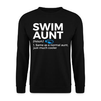 Schwimmer Schwimmen Spruch - Unisex Pullover - Schwarz - Vorne - Alina (178cm) & Michal (187cm)