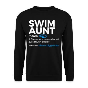 Schwimmer Schwimmen Spruch - Unisex Pullover - Schwarz - Vorne - Alina (178cm) & Michal (187cm)