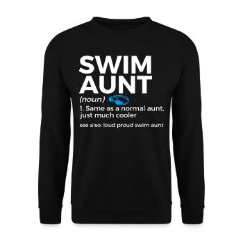 Schwimmer Schwimmen Spruch - Unisex Pullover - Schwarz - Vorne - Alina (178cm) & Michal (187cm)