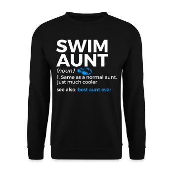 Schwimmer Schwimmen Spruch - Unisex Pullover - Schwarz - Vorne - Alina (178cm) & Michal (187cm)