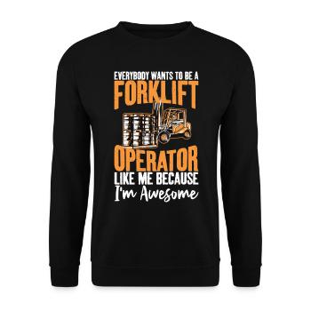 Awesome - Unisex Sweatshirt - black - Front - Alina (178cm) & Michal (187cm)