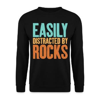 Slightly distracted by rocks Egyptian - Unisex Sweatshirt - black - Front - Alina (178cm) & Michal (187cm)